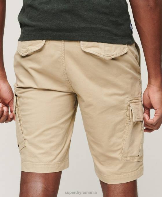 Superdry pantaloni scurți cargo din bumbac organic îmbrăcăminte cremă bărbați JX0Z248