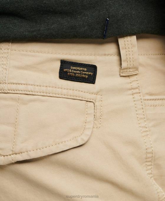 Superdry pantaloni scurți cargo din bumbac organic îmbrăcăminte cremă bărbați JX0Z248