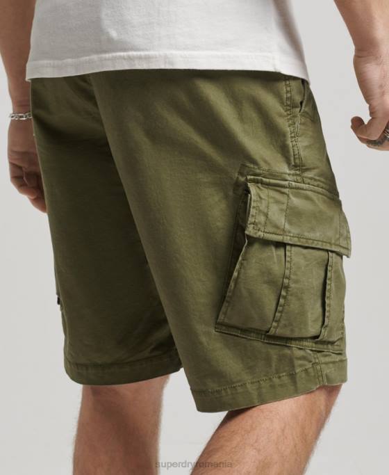Superdry pantaloni scurți cargo din bumbac organic îmbrăcăminte kaki bărbați JX0Z246