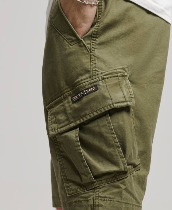 Superdry pantaloni scurți cargo din bumbac organic îmbrăcăminte kaki bărbați JX0Z246