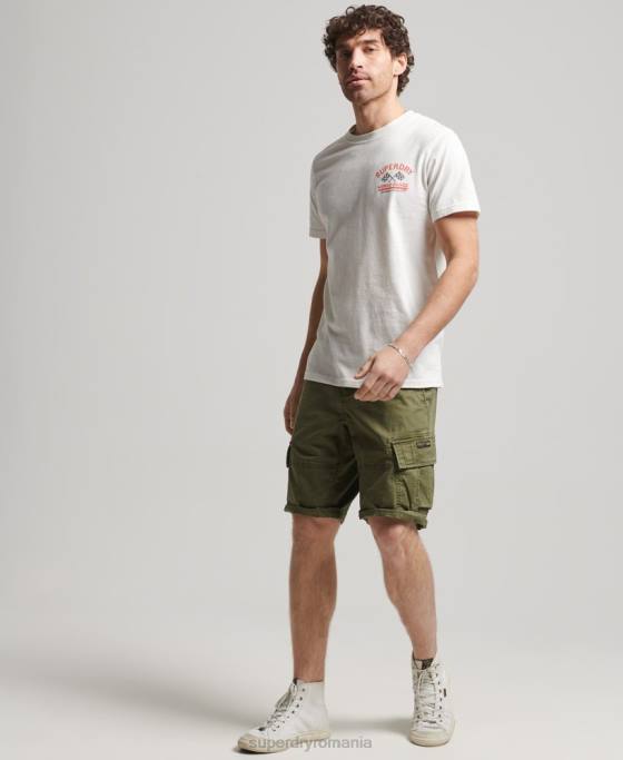 Superdry pantaloni scurți cargo din bumbac organic îmbrăcăminte kaki bărbați JX0Z246