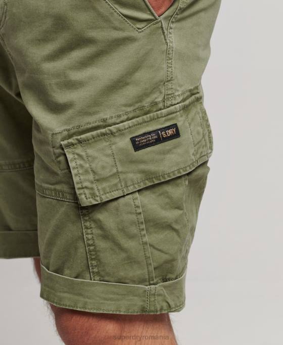 Superdry pantaloni scurți cargo din bumbac organic îmbrăcăminte kaki bărbați JX0Z267