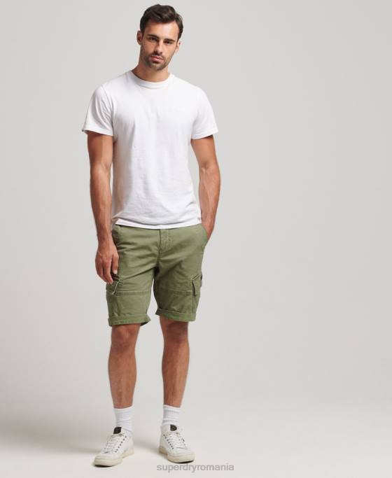 Superdry pantaloni scurți cargo din bumbac organic îmbrăcăminte kaki bărbați JX0Z267