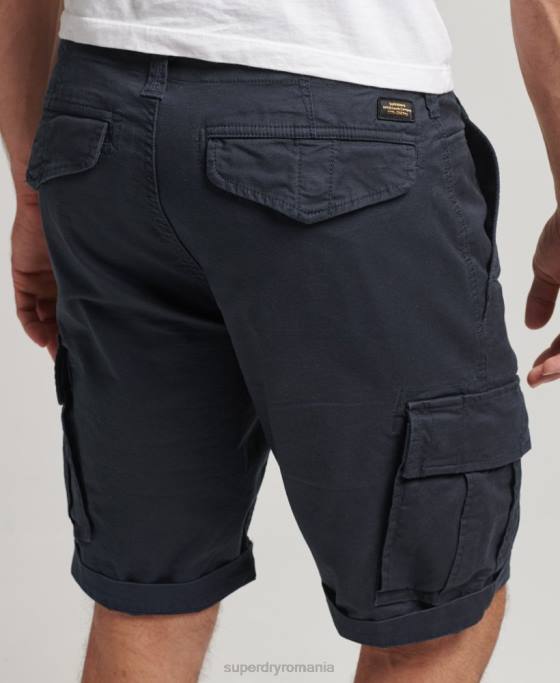 Superdry pantaloni scurți cargo din bumbac organic îmbrăcăminte marina bărbați JX0Z244