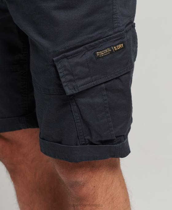 Superdry pantaloni scurți cargo din bumbac organic îmbrăcăminte marina bărbați JX0Z244