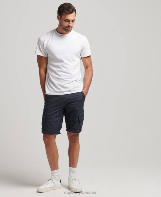 Superdry pantaloni scurți cargo din bumbac organic îmbrăcăminte marina bărbați JX0Z244