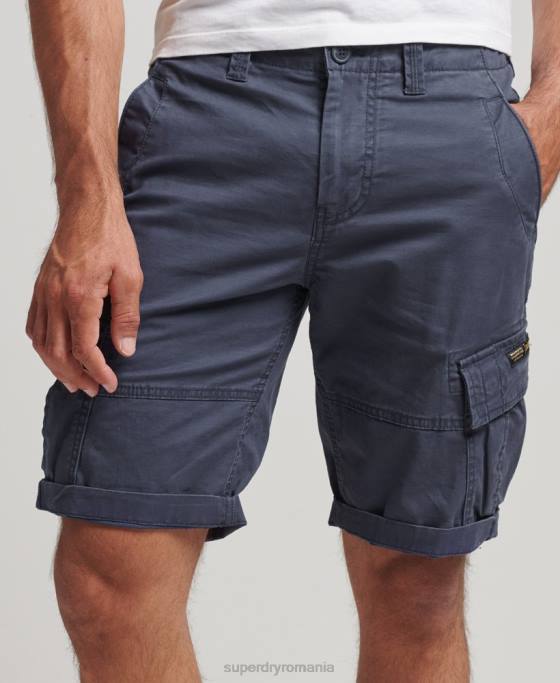 Superdry pantaloni scurți cargo din bumbac organic îmbrăcăminte marina bărbați JX0Z265