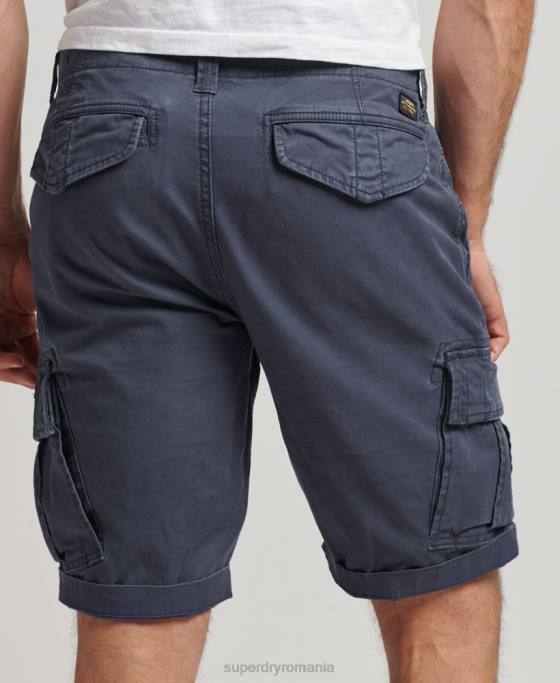 Superdry pantaloni scurți cargo din bumbac organic îmbrăcăminte marina bărbați JX0Z265