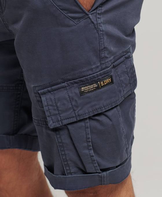 Superdry pantaloni scurți cargo din bumbac organic îmbrăcăminte marina bărbați JX0Z265