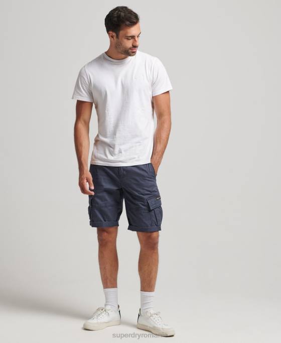 Superdry pantaloni scurți cargo din bumbac organic îmbrăcăminte marina bărbați JX0Z265