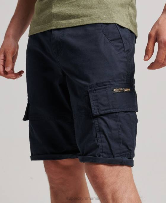 Superdry pantaloni scurți cargo din bumbac organic îmbrăcăminte marina bărbați JX0Z75