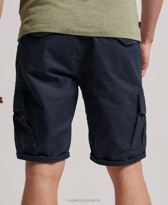 Superdry pantaloni scurți cargo din bumbac organic îmbrăcăminte marina bărbați JX0Z75