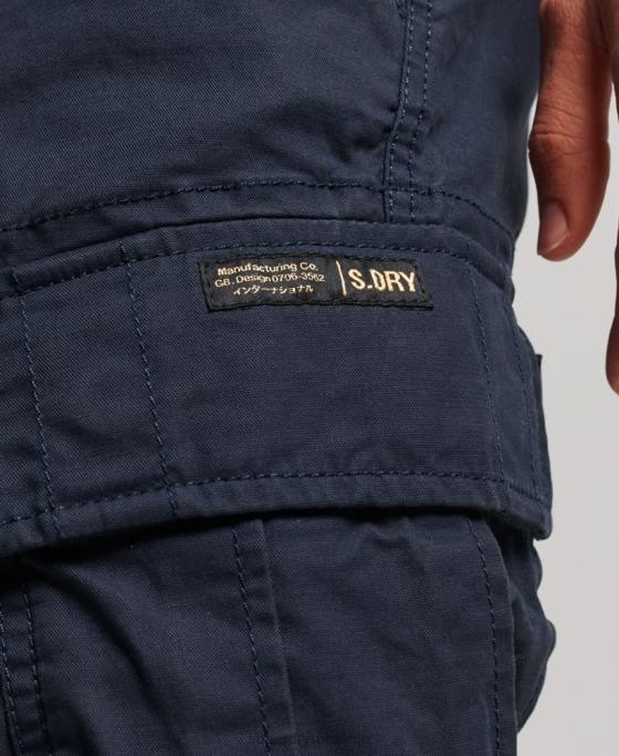 Superdry pantaloni scurți cargo din bumbac organic îmbrăcăminte marina bărbați JX0Z75