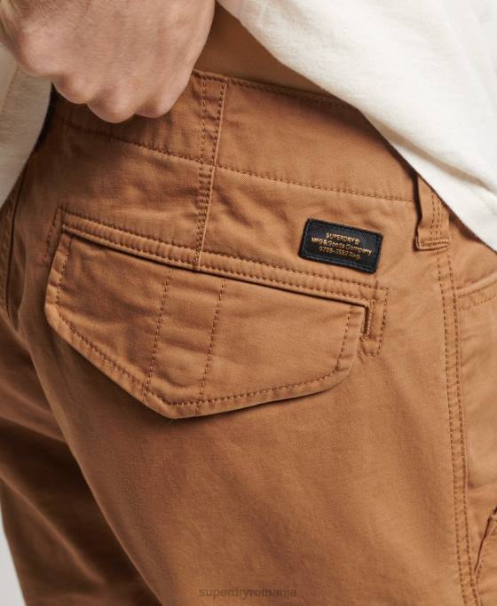 Superdry pantaloni scurți cargo din bumbac organic îmbrăcăminte maro bărbați JX0Z109