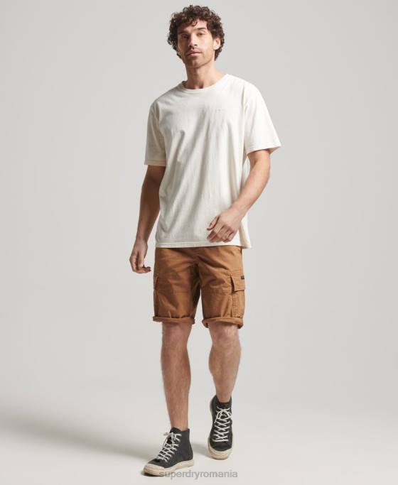 Superdry pantaloni scurți cargo din bumbac organic îmbrăcăminte maro bărbați JX0Z275