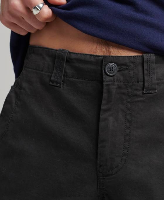 Superdry pantaloni scurți cargo din bumbac organic îmbrăcăminte negru bărbați JX0Z284