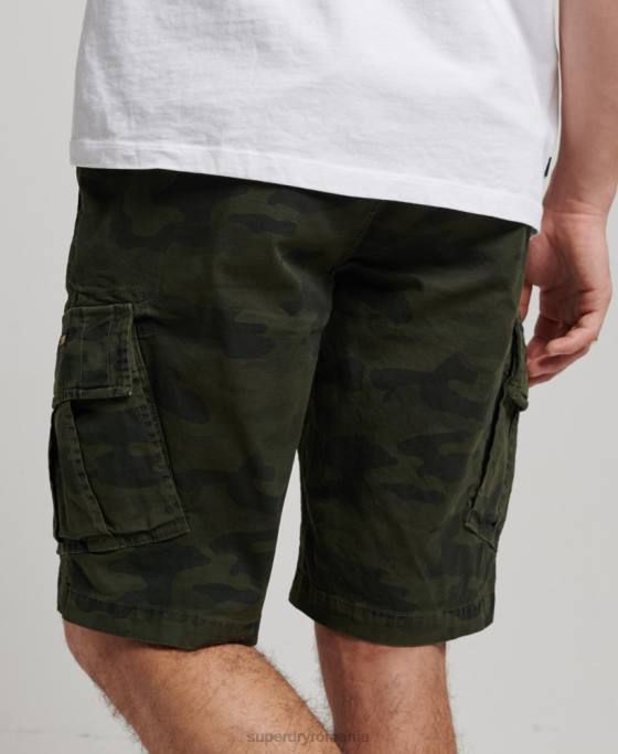 Superdry pantaloni scurți cargo din bumbac organic îmbrăcăminte verde bărbați JX0Z268