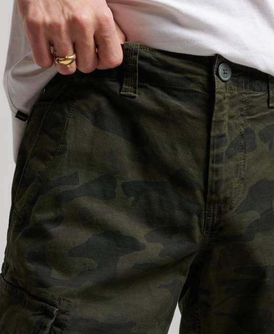 Superdry pantaloni scurți cargo din bumbac organic îmbrăcăminte verde bărbați JX0Z268