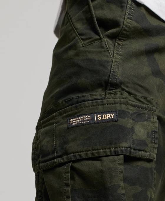 Superdry pantaloni scurți cargo din bumbac organic îmbrăcăminte verde bărbați JX0Z268