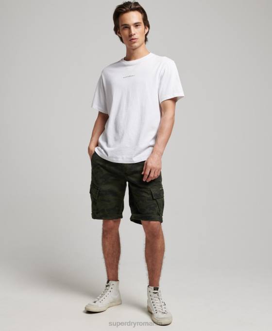 Superdry pantaloni scurți cargo din bumbac organic îmbrăcăminte verde bărbați JX0Z268