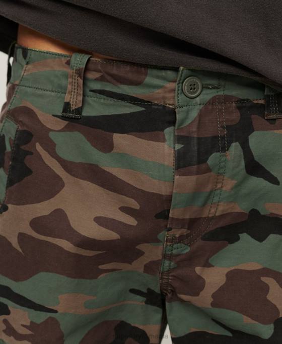 Superdry pantaloni scurți cargo din bumbac organic îmbrăcăminte verde bărbați JX0Z325