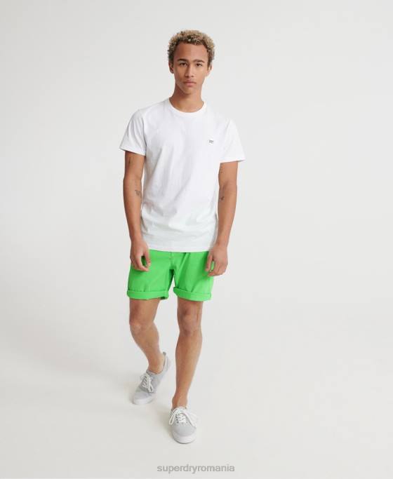Superdry pantaloni scurți chino arși de soare îmbrăcăminte verde bărbați JX0Z364