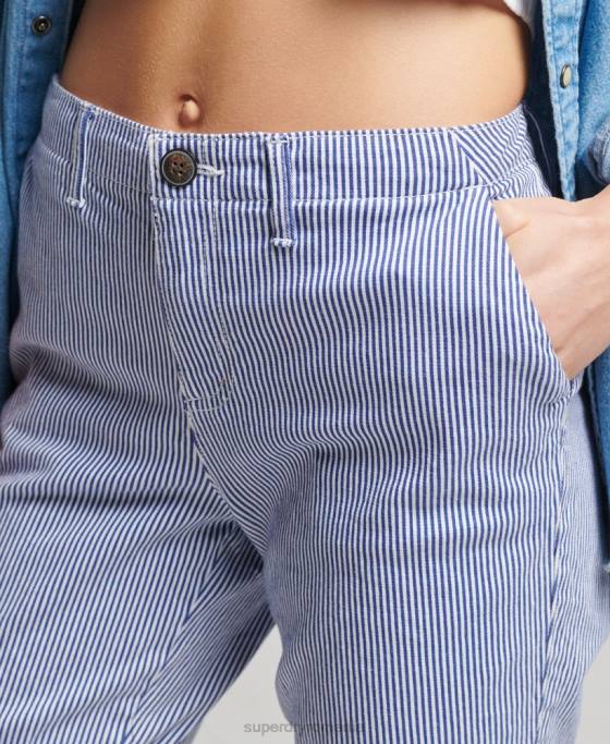 Superdry pantaloni scurți chino de oraș îmbrăcăminte marina femei JX0Z3161