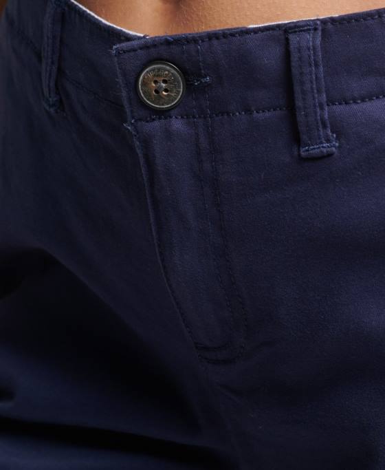 Superdry pantaloni scurți chino de oraș îmbrăcăminte marina femei JX0Z3163