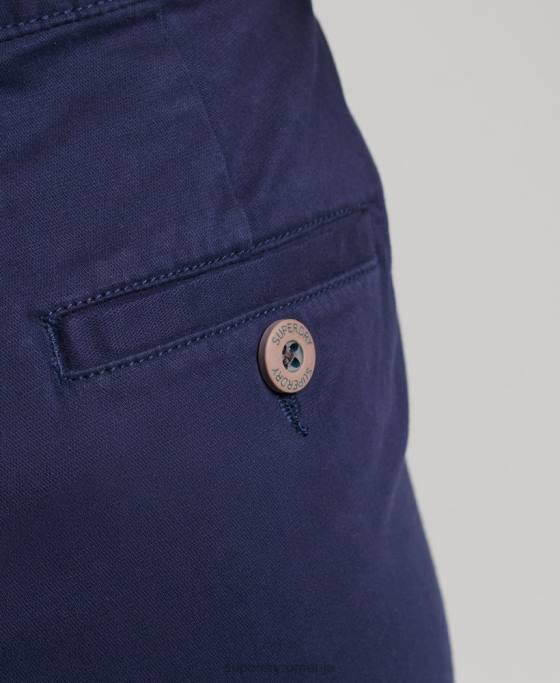 Superdry pantaloni scurți chino de oraș îmbrăcăminte marina femei JX0Z3163