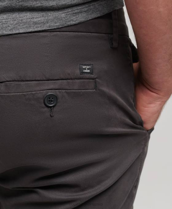 Superdry pantaloni scurți chino din bumbac organic îmbrăcăminte negru bărbați JX0Z348