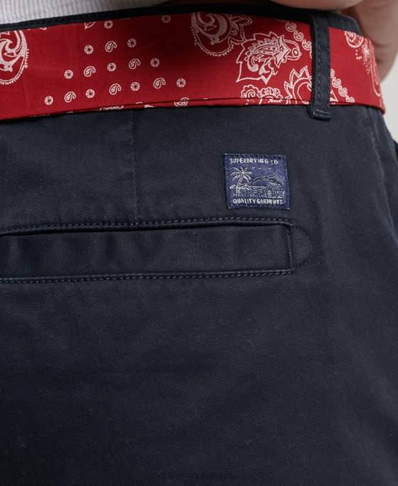 Superdry pantaloni scurți chino fierbinți îmbrăcăminte marina femei JX0Z2093