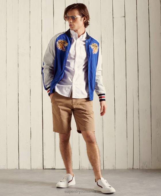 Superdry pantaloni scurți chino internaționali îmbrăcăminte galben bărbați JX0Z6495