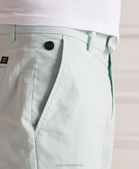 Superdry pantaloni scurți chino pentru hârtie îmbrăcăminte albastru deschis bărbați JX0Z6494