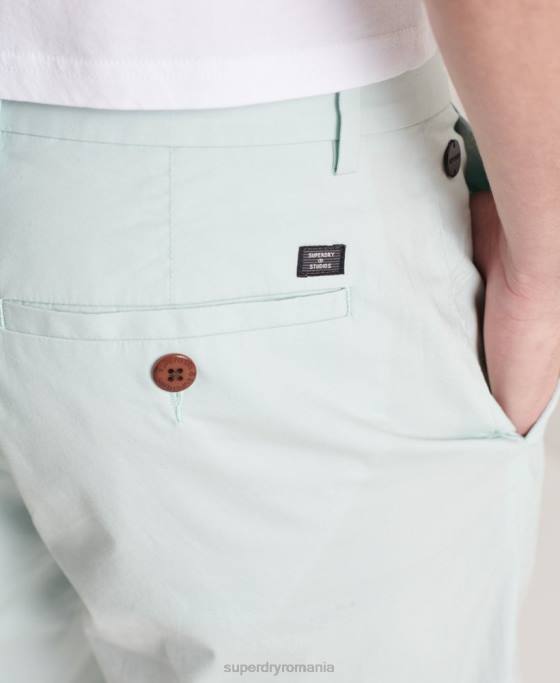 Superdry pantaloni scurți chino pentru hârtie îmbrăcăminte albastru deschis bărbați JX0Z6494