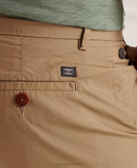 Superdry pantaloni scurți chino pentru hârtie îmbrăcăminte bej bărbați JX0Z6465