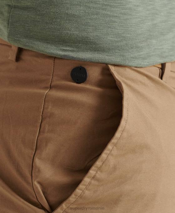 Superdry pantaloni scurți chino pentru hârtie îmbrăcăminte bej bărbați JX0Z6465
