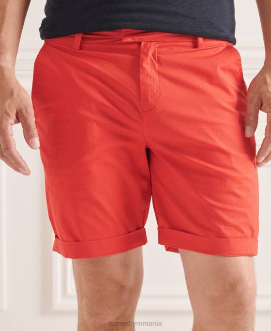 Superdry pantaloni scurți chino pentru hârtie îmbrăcăminte portocale bărbați JX0Z6463