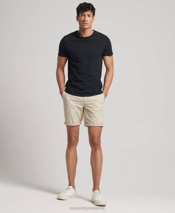 Superdry pantaloni scurți chino stretch slim îmbrăcăminte bej bărbați JX0Z254