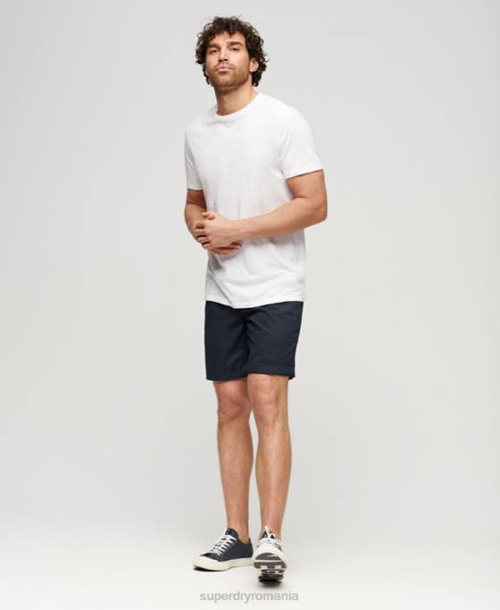 Superdry pantaloni scurți chino stretch slim îmbrăcăminte marina bărbați JX0Z103