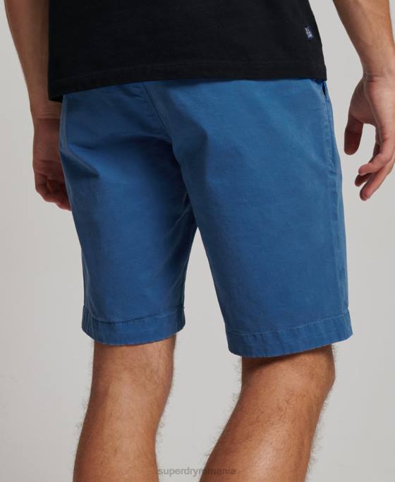 Superdry pantaloni scurți chino îmbrăcăminte albastru deschis bărbați JX0Z251