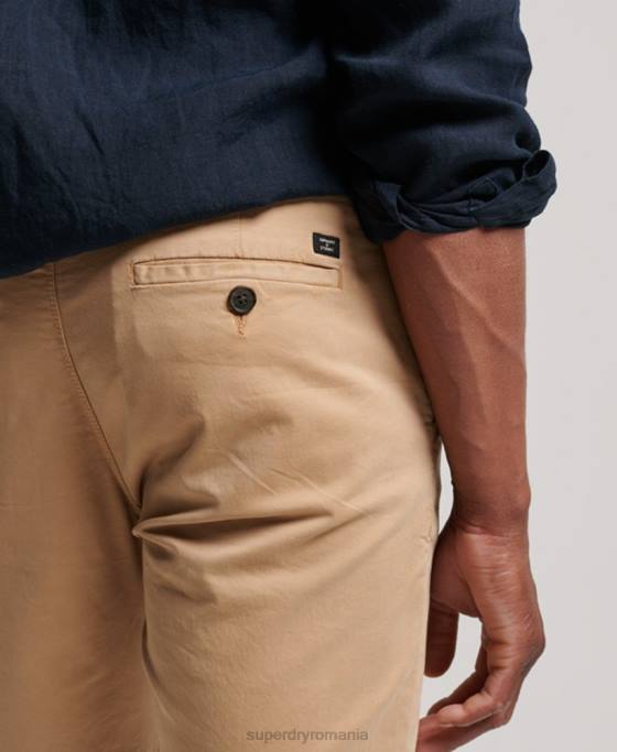 Superdry pantaloni scurți chino îmbrăcăminte bej bărbați JX0Z245