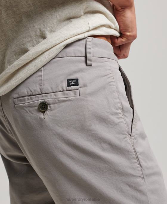 Superdry pantaloni scurți chino îmbrăcăminte gri deschis bărbați JX0Z253