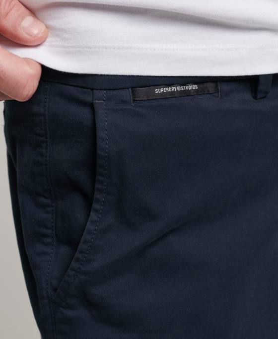 Superdry pantaloni scurți chino îmbrăcăminte marina bărbați JX0Z247