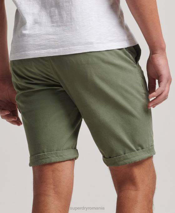 Superdry pantaloni scurți chino îmbrăcăminte verde bărbați JX0Z249