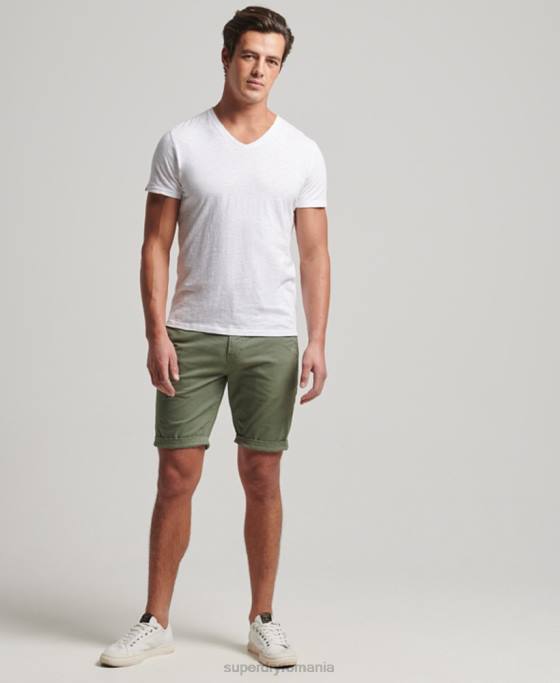 Superdry pantaloni scurți chino îmbrăcăminte verde bărbați JX0Z249