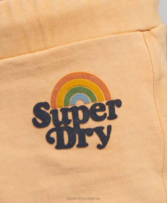 Superdry pantaloni scurți curcubeu îmbrăcăminte maro femei JX0Z2167