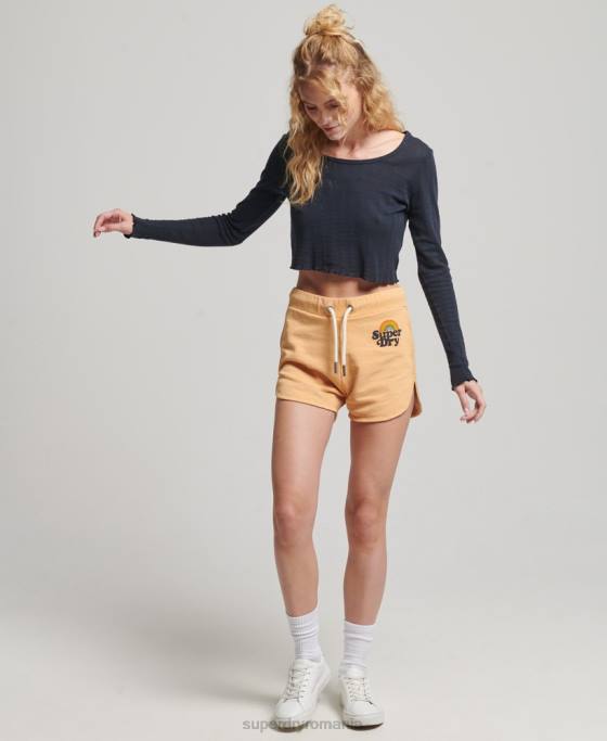 Superdry pantaloni scurți curcubeu îmbrăcăminte maro femei JX0Z2167