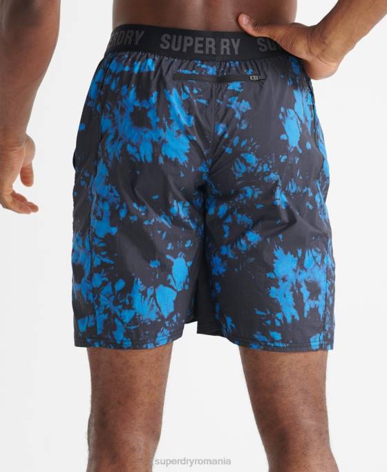 Superdry pantaloni scurți de alergare îmbrăcăminte albastru bărbați JX0Z5379