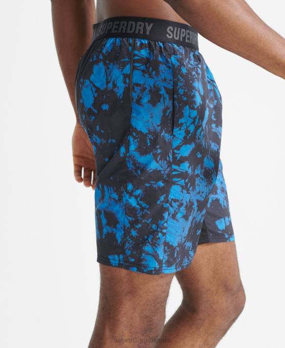 Superdry pantaloni scurți de alergare îmbrăcăminte albastru bărbați JX0Z5379