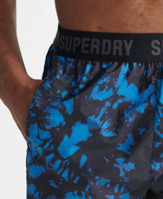 Superdry pantaloni scurți de alergare îmbrăcăminte albastru bărbați JX0Z5379